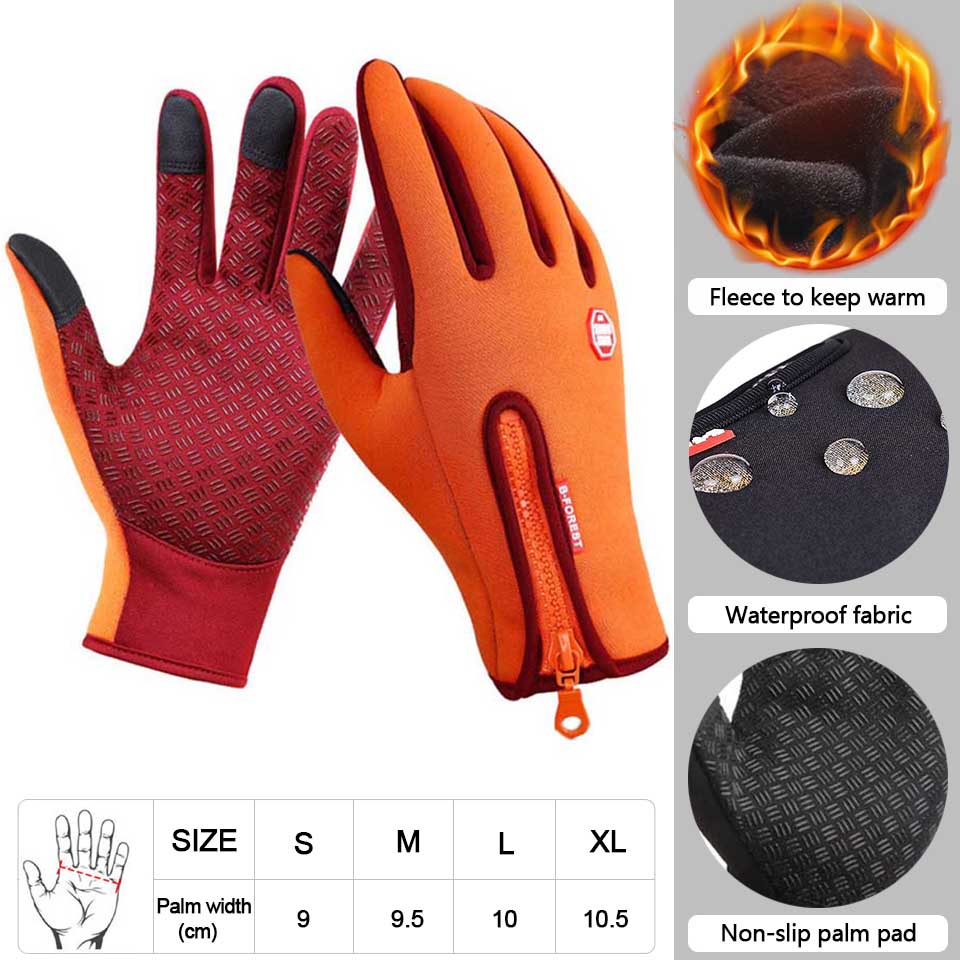 Premium Neue Winterhandschuhe : Touchscreen, wasserdicht, Motorrad, Fahrrad, Outdoor-Sport, Ski, Warm mit Samt