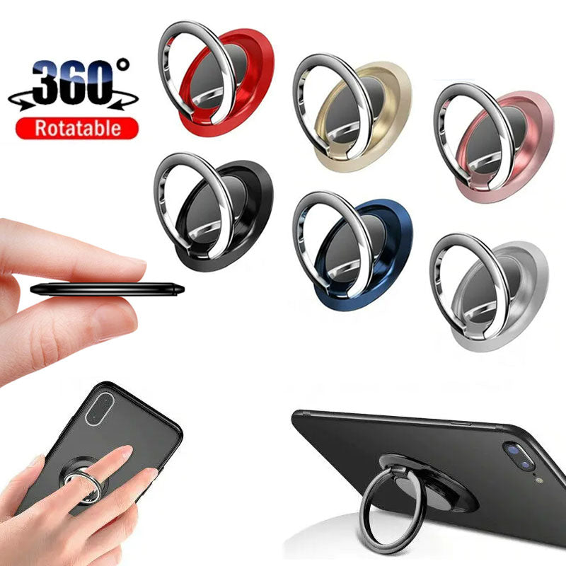 Luxuriöser Magnetischer Finger Ring Handyhalter | Universeller Drehbarer Smartphone Ständer Griff für Apple iPhone,