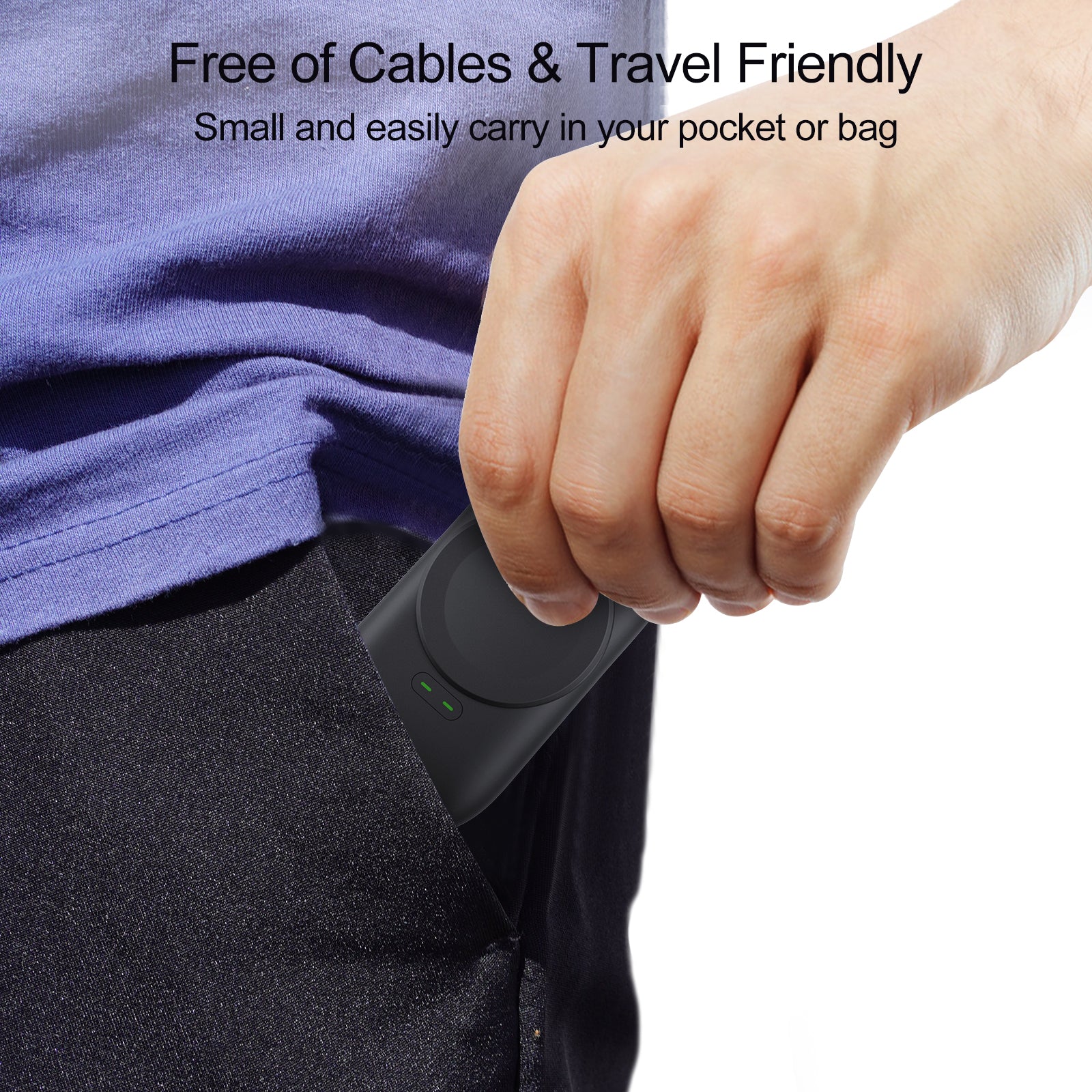 Premium Ladegerät für Apple Watch: Ultra - Tragbares Magnetisches | iWatch Ladestation für Apple Watch 10/9/8/7/6/5/4/3/2/1 & Ultra 2/1, SE: 2024, 2023, 2022, 2021, 2020, 2019, 2018, 2017, 2016 Serie mit USB-C Anschluss