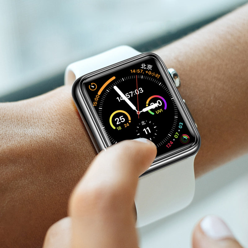 Displayschutzfolie für Apple Watch 44mm 40mm 45mm 41mm 38mm 42mm iWatch 6 SE 5 4 | Hochwertige HD Glasfolie, Schutzfilm