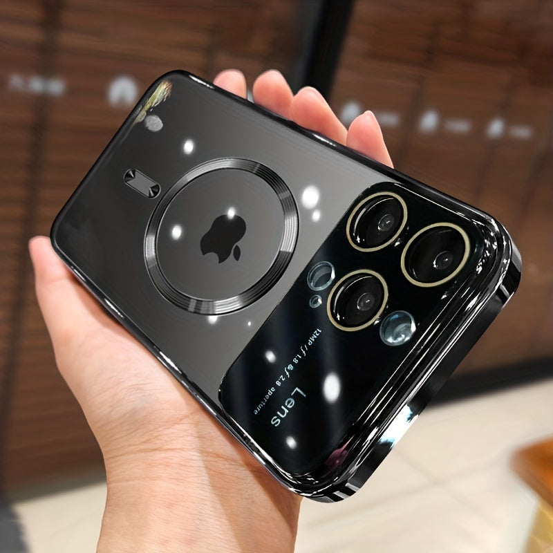 Luxus Ultra-Dünne Magsafe Magnetische Klare iPhone Hülle | Stoßfest, Transparenter Kameralinsenschutz, Kratzfest, Kabelloses Laden & Hartes PC Glas - Phone Heaven Zone