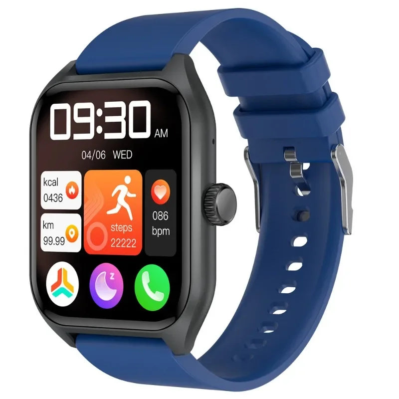 Premium Smartwatch Unisex – Fitnessuhr mit KI, Sprachanrufen, EKG, Blutzuckermessung, Gesundheitsüberwachung, IP68 wasserdicht, Schrittzähler, Puls- & Schlafmonitor, Benachrichtigungen & Sprachassistent – Für Damen & Herren