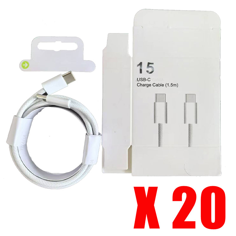 High Durability USB-C Kabel für Apple iPhone 15 Pro Max, PD 60W Schnellladung, Huawei, Xiaomi, Samsung, Typ C Geflechtkabel