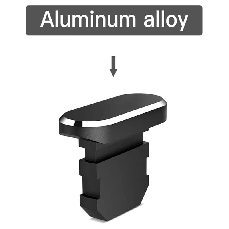 Premium Metall-Staubschutz für iPhone 15/14/13/12 Pro/Max/Plus/Mini | Ladeanschluss-Schutz, kompatibel mit iPhone & iPad