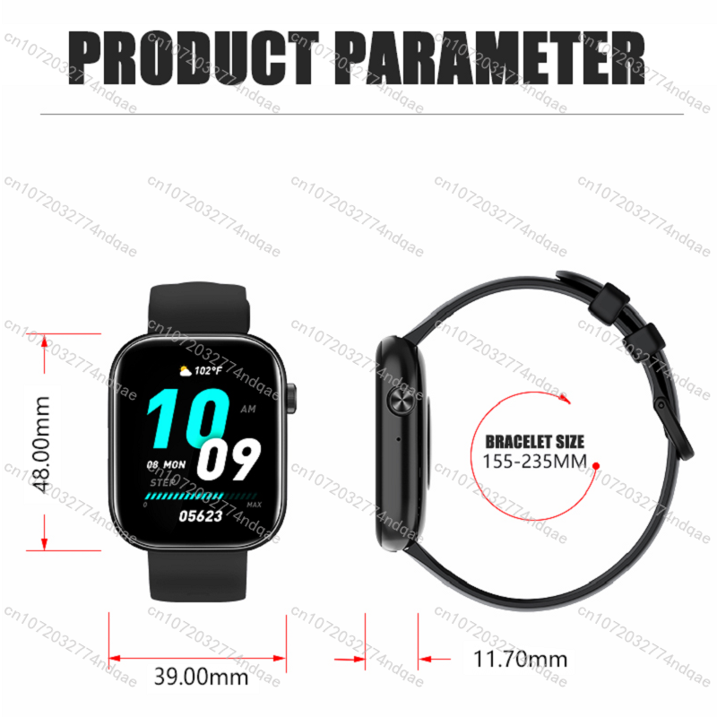 Premium Smartwatch Unisex – Fitnessuhr mit KI, Sprachanrufen, EKG, Blutzuckermessung, Gesundheitsüberwachung, IP68 wasserdicht, Schrittzähler, Puls- & Schlafmonitor, Benachrichtigungen & Sprachassistent – Für Damen & Herren