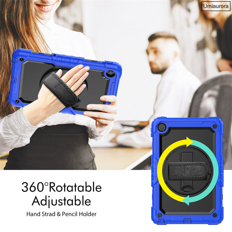 Premium Case: Apple iPad Hülle mit militärischem Schutz & Handschlaufe - Robustes Gehäuse & Cover für 10,2" 9. Gen, 9,7