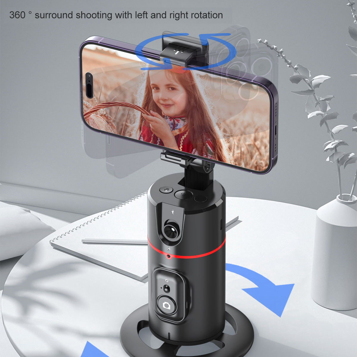 EvoGlide Premium | 360° Gimbal Stabilizer - Exklusives Videostabilisierungssystem Smartphones, Apple iPhone, Samsung, iOS