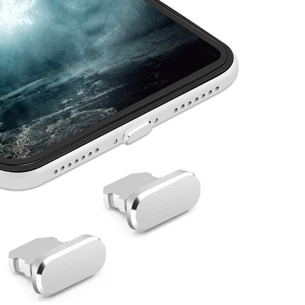 Premium Metall-Staubschutz für iPhone 15/14/13/12 Pro/Max/Plus/Mini | Ladeanschluss-Schutz, kompatibel mit iPhone & iPad
