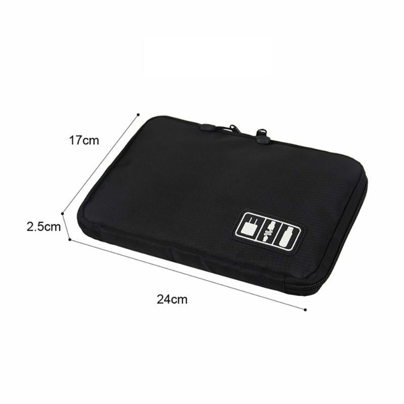 Premium Travel Storage Bag for MacBook Air/Pro/M3/M2/M1: 16,14,13-inch | 2024/2023/2022/2020 Series Mobile Hard Drive, U-Disk, Organization Pack, Headphones, SSD, Charger | T47 HDD Cable