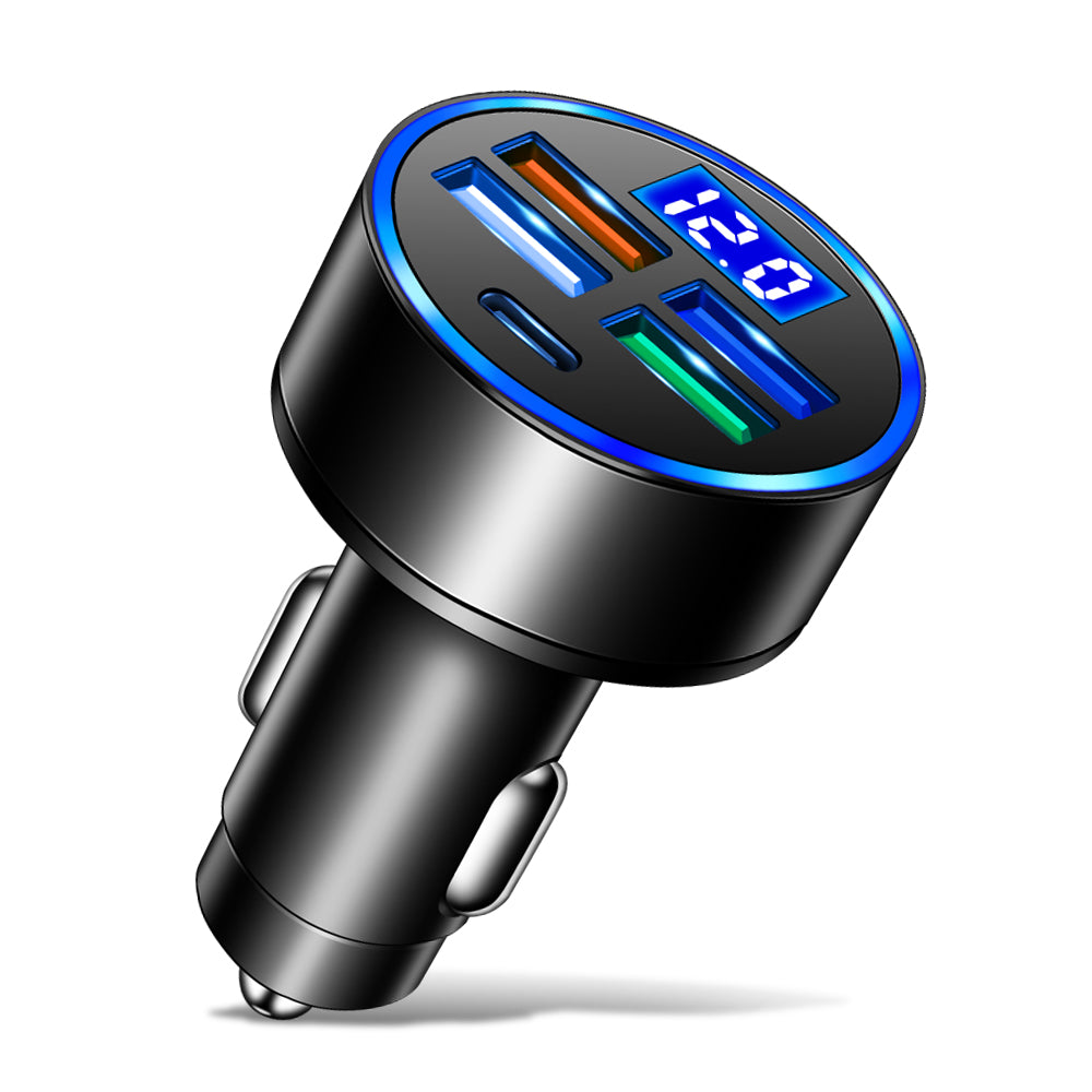 High-Quality FM Transmitter, Wireless Car, Bluetooth 5.0, USB Charger, Car Aux Radio, MP3 Player, Music, Hands-Free Kit | Premium Auto Car Charger Smartphones, Apple iPhone, Samsung, iOS & Android