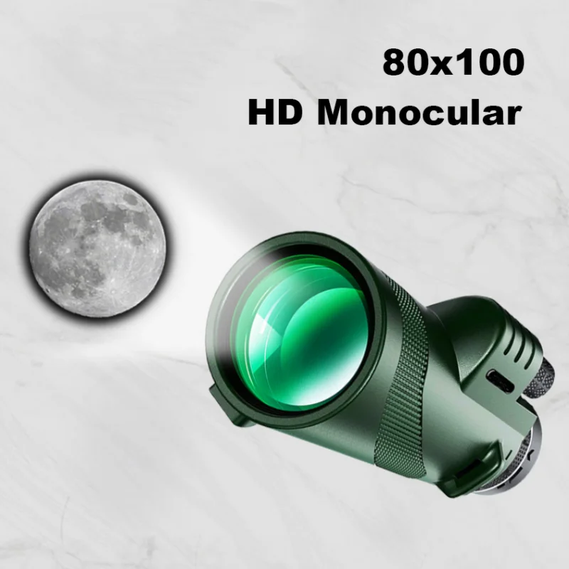 High-Quality Portable Zoom HD 5000m Telescope, Foldable, for Long Distances | Professional Mini Telescope, Powerful: Hunting, Sports, Outdoor, Camping, Travel | Smartphones, Apple iPhone, Samsung, iOS &amp; Android 