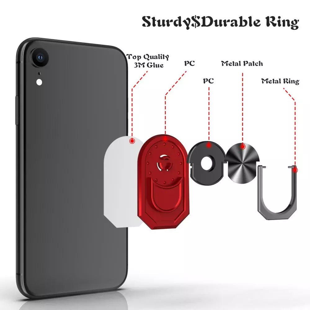 Premium Finger-Ring Handyhalter: 180-Grad Drehbarer Metallständer | Smartphone-Ständer für Apple iPhone, Samsung, Xiaomi | Limitierte Edition - Phone Heaven Zone