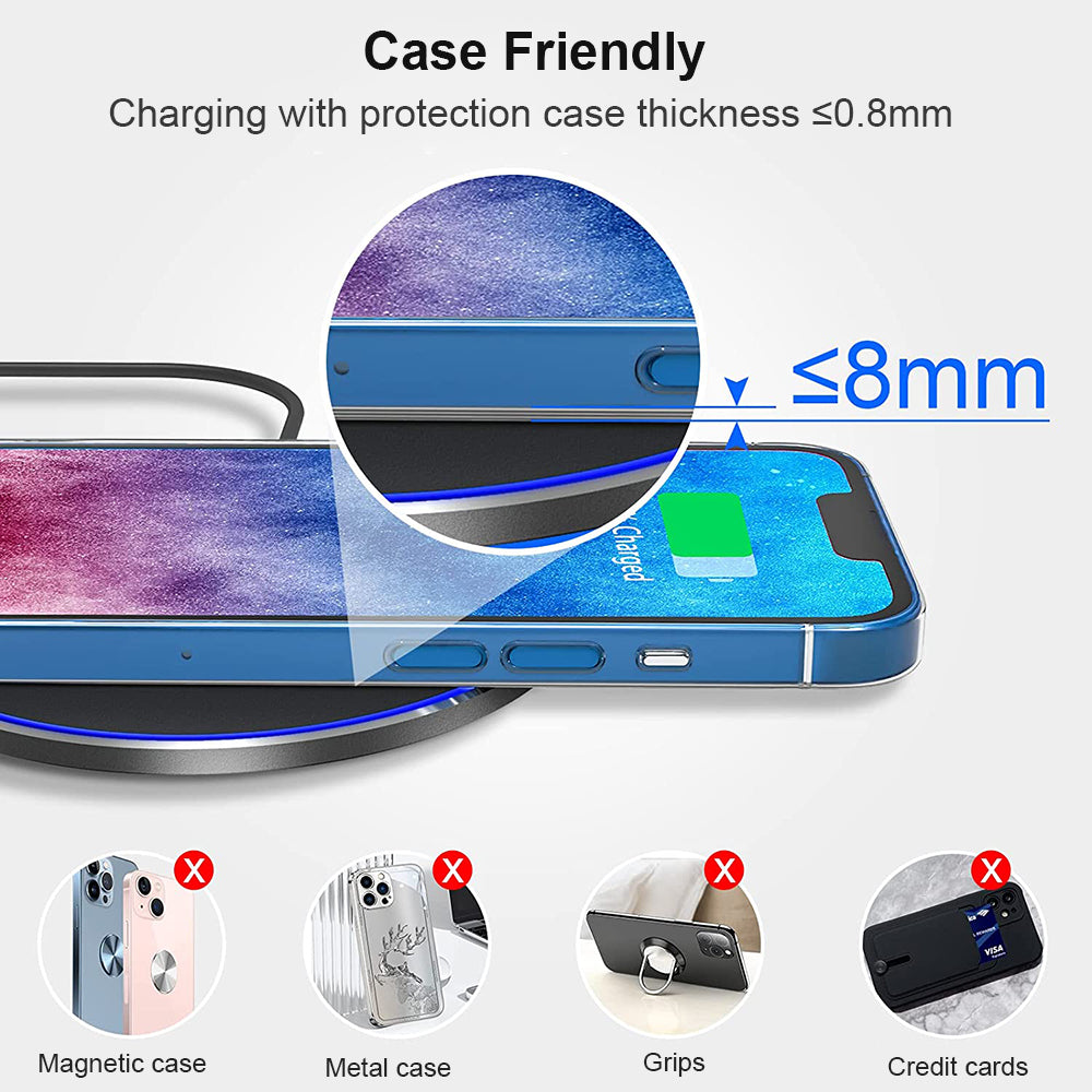 Wireless Charger Pad 30W Fast Charging for Smartphones, Apple iPhone, Samsung, iOS & Android | Premium Charger for All