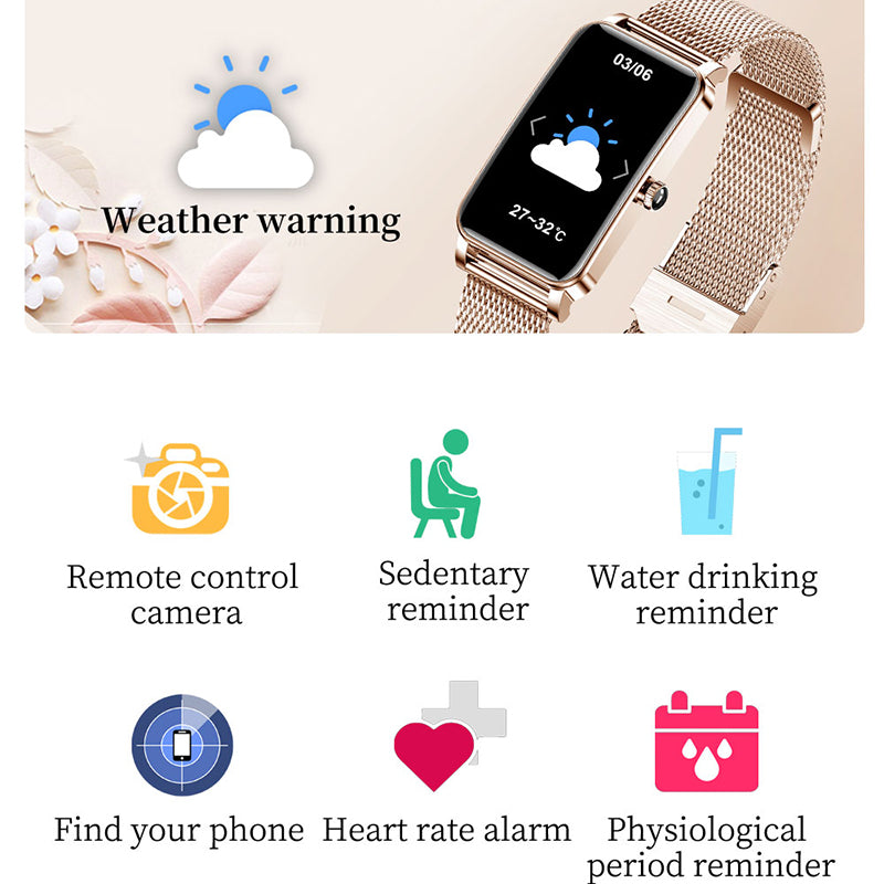 Premium Luxury Smartwatch for Women with Full Touchscreen, Bluetooth Call, IP67 Waterproof, Sports Fitness Tracker | Limited Edition