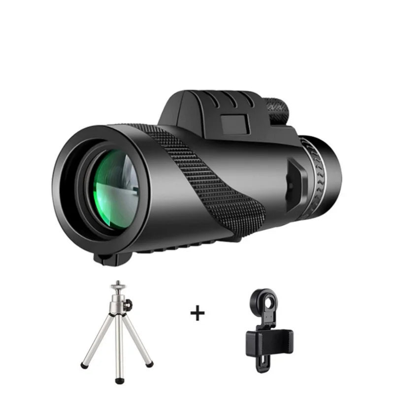 High-Quality Portable Zoom HD 5000m Telescope, Foldable, for Long Distances | Professional Mini Telescope, Powerful: Hunting, Sports, Outdoor, Camping, Travel | Smartphones, Apple iPhone, Samsung, iOS &amp; Android 