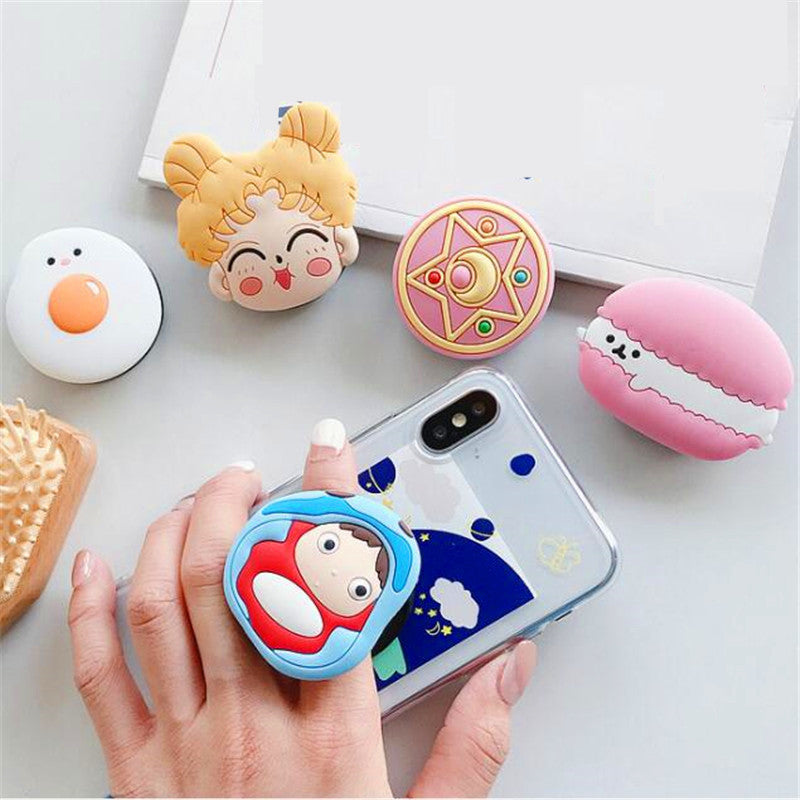 Luxury Cartoon Phone Holder with Ring Socket for Smartphones, Apple iPhone, Samsung, iOS & Android | Mobile Accessories, Car Mount, and Stand | Limited Edition