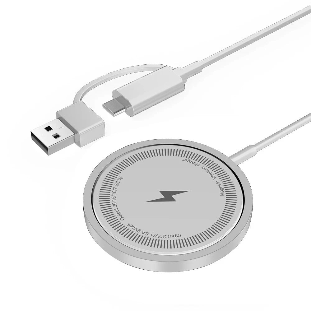 MagSafe Magnetic Wireless Charger | 30W Fast Charging Pad for Smartphones, Apple iPhone, Samsung, iOS & Android AirPods, MagSafe iPhone Phone Charger Dock Station