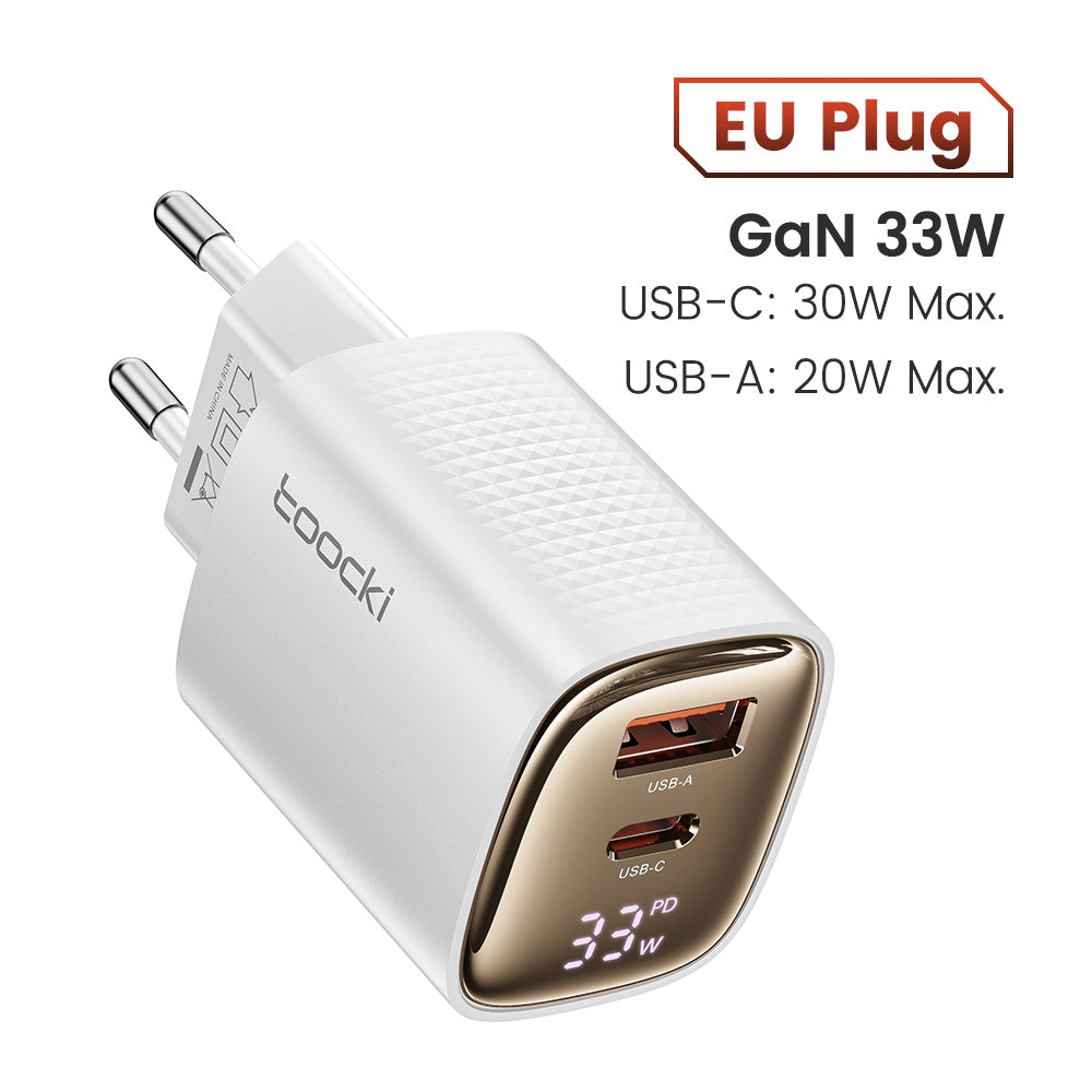 Premium Tech GaN USB Type C Charger 65W 45W PPS PD QC 4.0 | Fast Charger for Smartphones, Apple iPhone, Samsung, iOS & Android MacBook, Laptop, iPad, AirPods, Tablet, iOS,