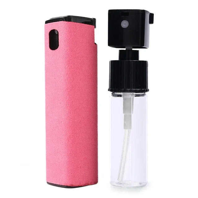 2-in-1 Premium Mikrofaser Bildschirmreiniger Sprayflasche & Mikrofasertuch für Handy, iPhone, iPad, MacBook, Laptop, Computer