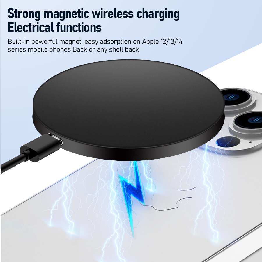 Premium 30W Magnetic Wireless Charger for Magsafe, Smartphones, Apple iPhone, Samsung, iOS & Android | USB-A, PD – Fast Wireless Charger and Stand