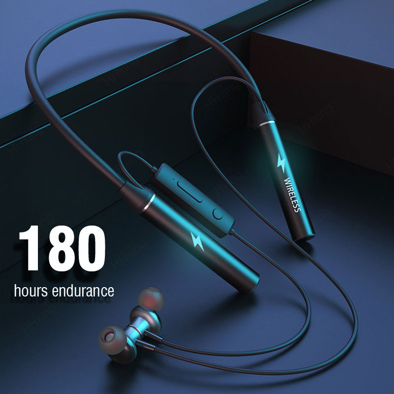 High-Quality Bluetooth Headphones: Bass, 180 Hours Battery Life, Microphone, Stereo Neckband, Sports Headset, TF Card | Compatible with Apple iPhone 16/15/14/13/12/11 Pro Max Plus Mini, Android, Samsung