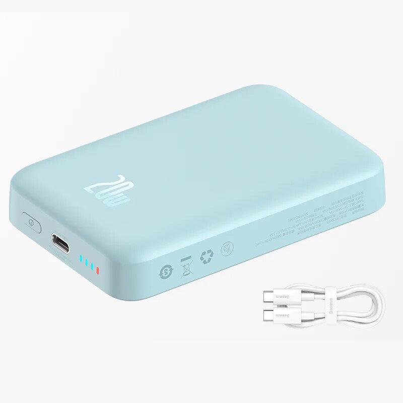 Prämie Baseus Power Bank 10000mAh 20000mAh Mini  Magnetisches Drahtloses Schnellladen | Auto-Wake für iPhone 15 14 13 Pro Max