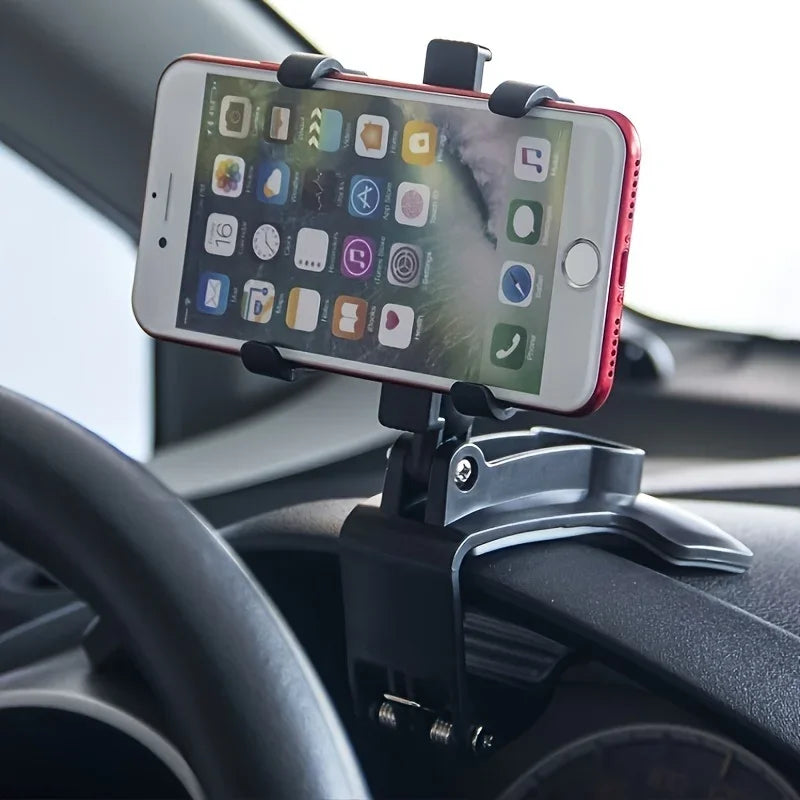 Premium 3-in-1 Adjustable Car Phone Holder for Smartphones, Apple iPhone, Samsung, iOS &amp; Android | Dashboard, Rearview Mirror & Sun Visor Mount - Lightweight & Universal for 3-7 inch Phones