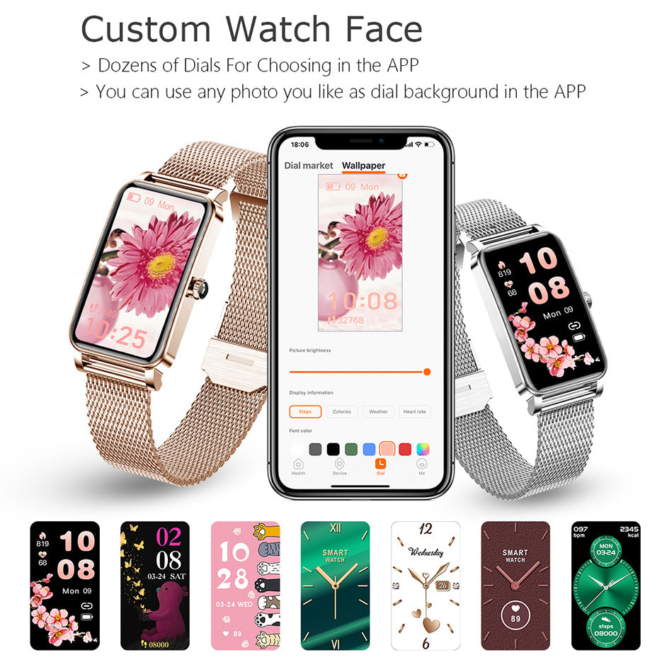 Premium Luxury Smartwatch for Women with Full Touchscreen, Bluetooth Call, IP67 Waterproof, Sports Fitness Tracker | Limited Edition