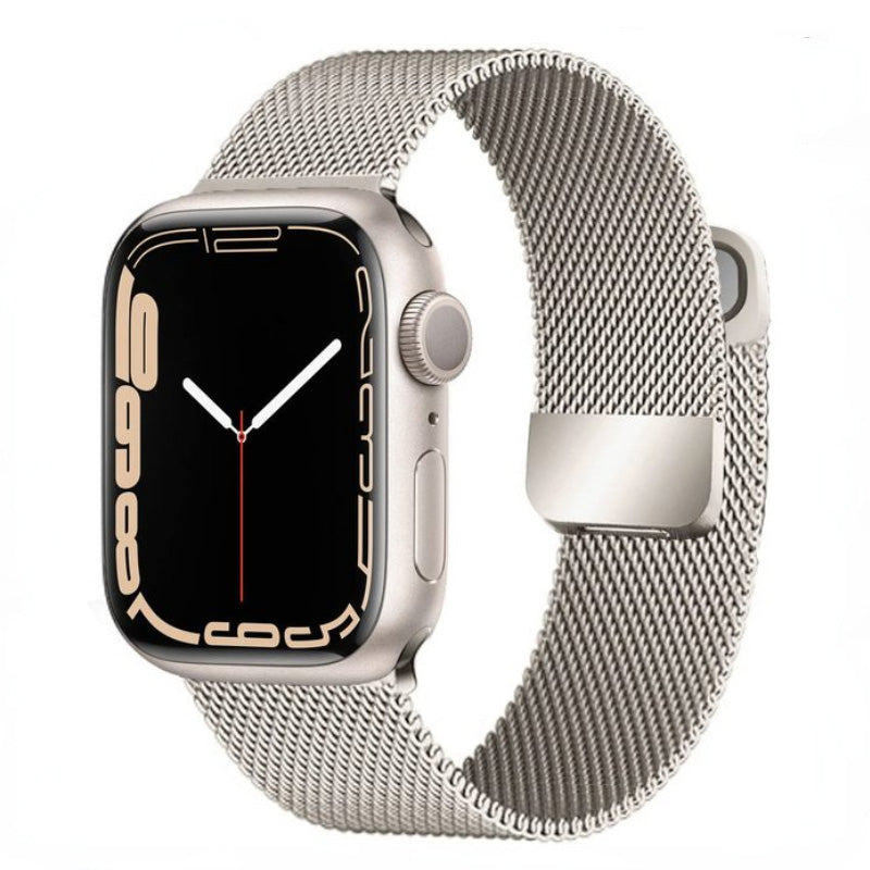 Milanese Loop Armband für Apple Watch Ultra 9 8 7 6 5 4 SE, 45mm 49mm 44mm 41mm 40mm | Premium Metall Magnetisches Armband, Doppelprofil für iWatch 3 42mm - Phone Heaven Zone