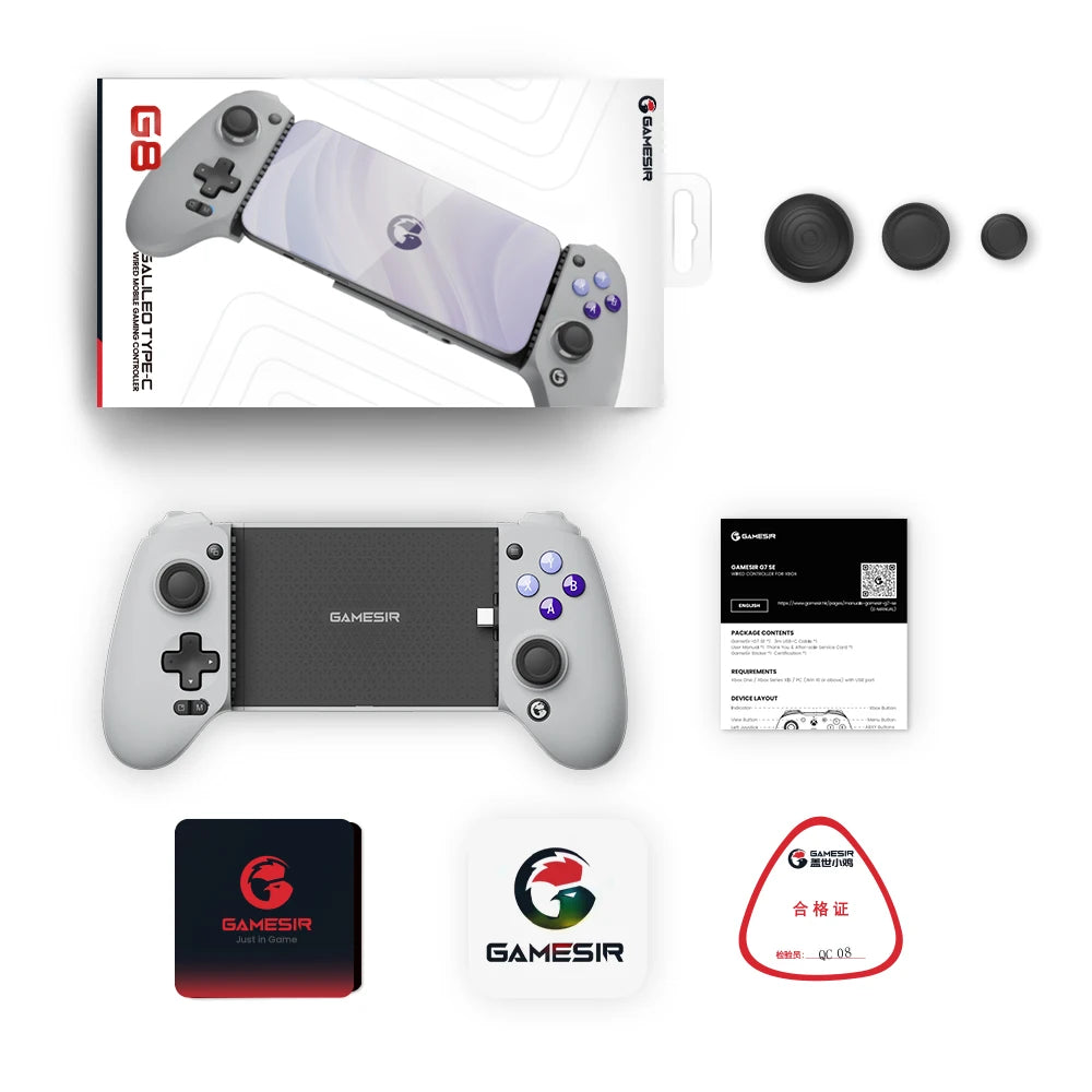 High-Quality G8 Galileo Type C Gamepad: Mobile Controller with Hall-Effect Stick for Smartphone, Laptop, Tablet, PC, Apple iPhone, iPad, MacBook, iOS, Android, Samsung, PS Remote Play, Cloud Gaming | Limited Edition