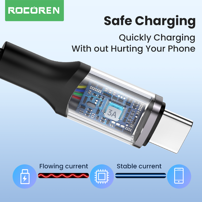 Premium USB Charging Cable for Smartphones, Apple iPhone, Samsung, iOS & Android, LED Lighting, Fast Charging Charger, Data Cable for iOS Devices