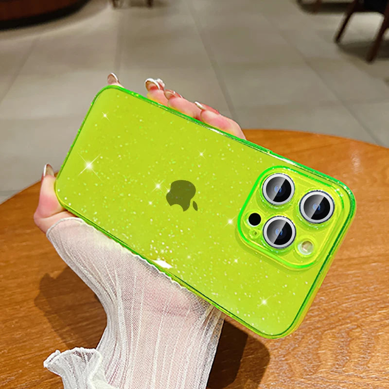 Luxus Bling Glitzer Transparente Stoßfeste Hülle für Apple iPhone 17/17 Air, 16/16e, 15, 14, 13 Pro Max Plus | Stilvoll & Schützend