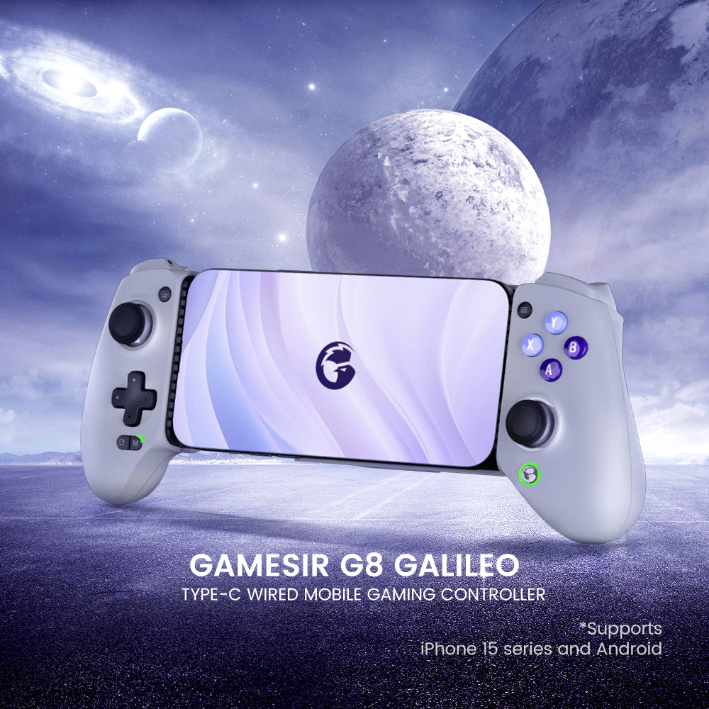 Hochwertiges G8 Galileo Typ C Gamepad: Handy-Controller mit Hall-Effekt-Stick für Apple iPhone 15, Android & PS Remote Play