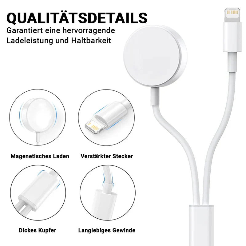 Hochwertiges Kabel für Apple iWatch Wireless Charger Watch 9 8 7 6 Laden | Prämie USB Lightning Ladekabel - Phone Heaven Zone