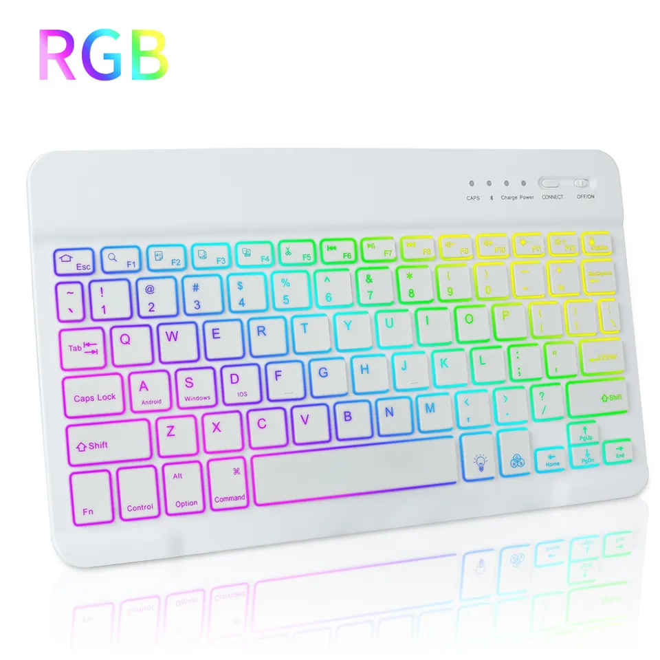 10-Inch Backlit for iPad/Pro/Air/Mini: 10/9/8/7/6/5/4/3 Series: Keyboard and Mouse Backlight | Premium Bluetooth Keyboard For iOS Android Windows Wireless Keyboard and Mouse