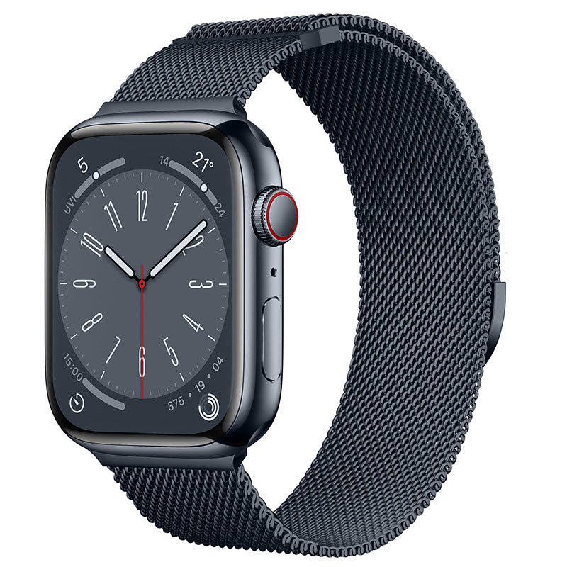 Milanese Loop Armband für Apple Watch Ultra 9 8 7 6 5 4 SE, 45mm 49mm 44mm 41mm 40mm | Premium Metall Magnetisches Armband, Doppelprofil für iWatch 3 42mm - Phone Heaven Zone