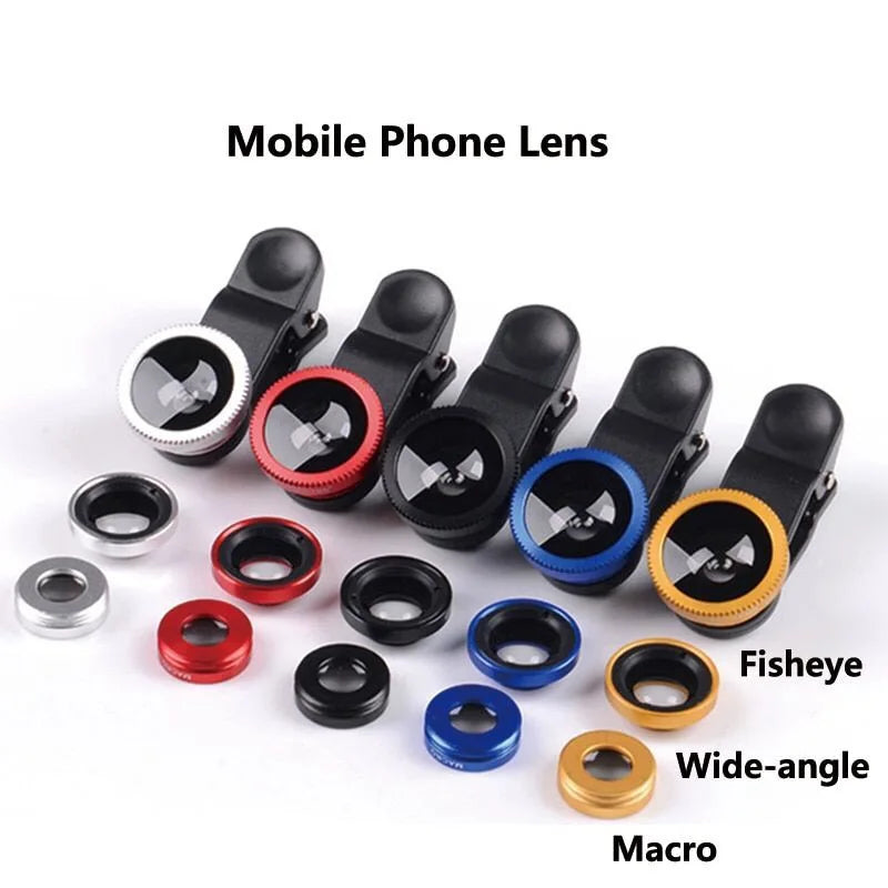 Professional 3-in-1 Fisheye Phone Lens: 0.67X Wide-Angle & Macro, Clip-On Camera Kit for Smartphones, Apple iPhone, Samsung, iOS & Android| Compatible with Apple iPhone 15/14/13/12/11 Pro Max Plus Mini, Samsung & Android | Limited Edition