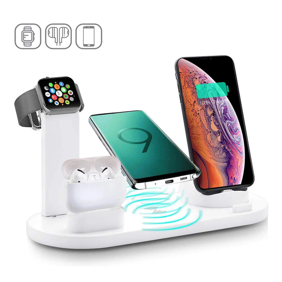 7 in 1 Wireless Fast Charging Station 30W, MagSafe Charger Docking Station & Stand | Fast Wireless Charging Station for Smartphones, Apple iPhone, Samsung, iOS & Android AirPods, Watch