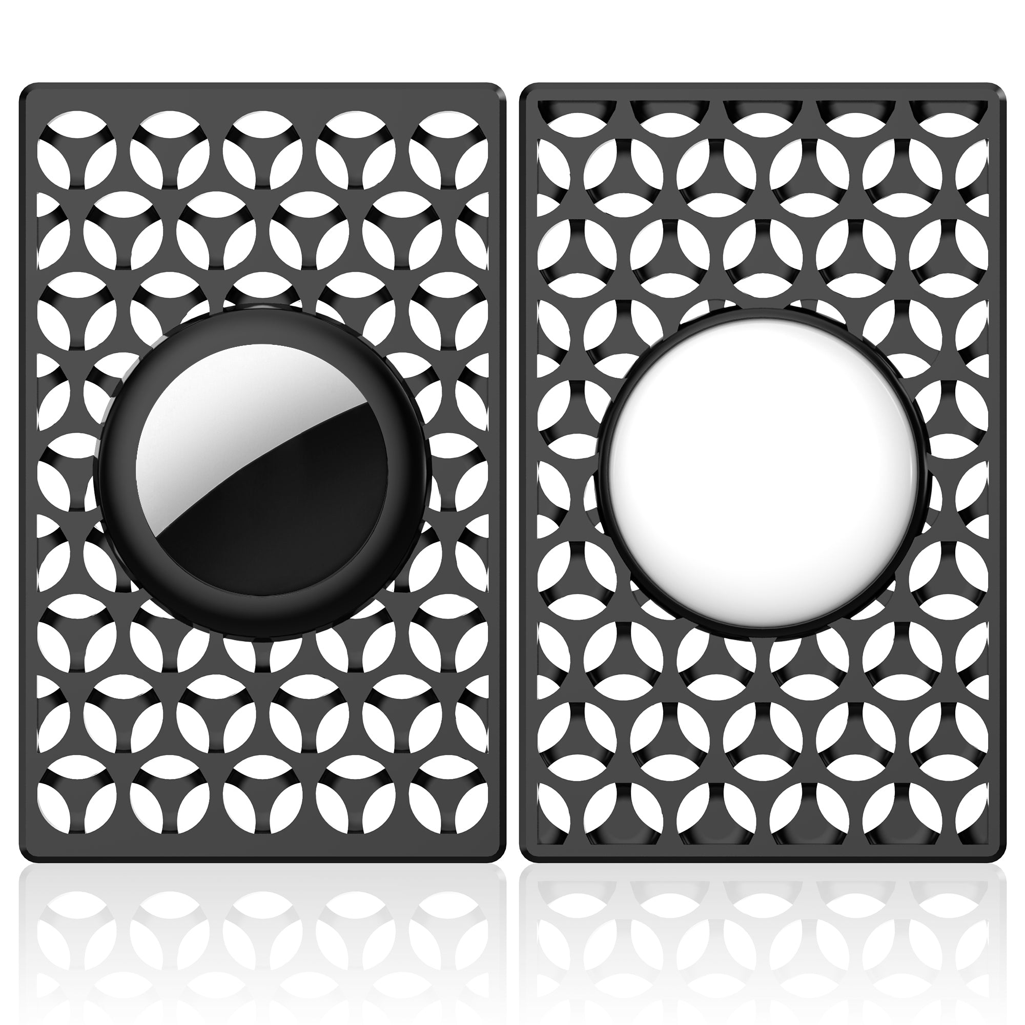 Premium Apple AirTag Brieftaschenhalter & Hülle, 2er Pack: Dünner AirTag Brieftaschenclip, Case für Apple Airtags, GPS-Tracker