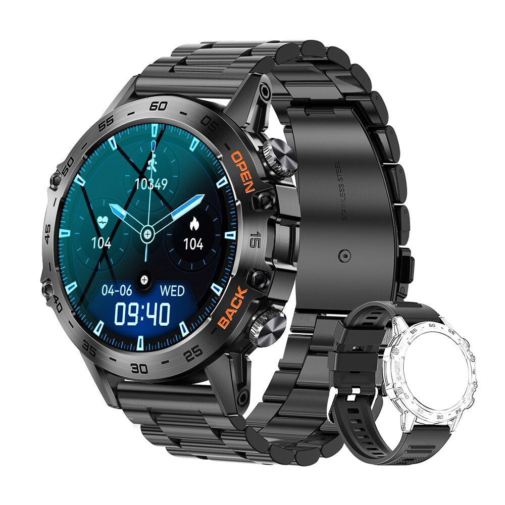 Luxus 1.39" Bluetooth Anruf Smartwatch Männer Sport Fitness Uhren | IP68 Wasserdichte Smartwatch für Xiaomi Android iOS K52 - Smartwatch, Sport, Fitness, wasserdicht - Phone Heaven Zone