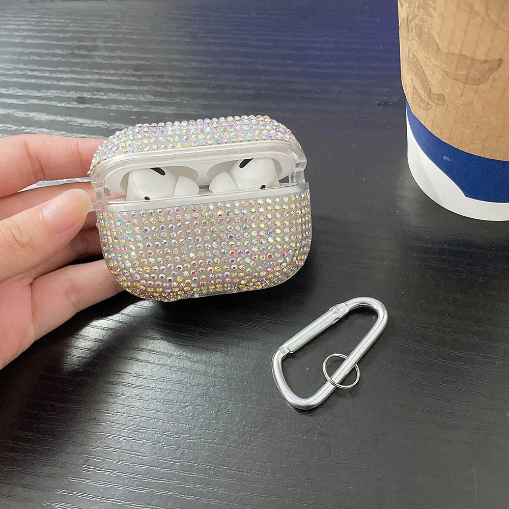 Luxus 3D-Bling-Diamant-Apple AirPods Case für AirPods Pro 2/3/2/1 | Kabellose Bluetooth-Kopfhörer-Zubehör für Apple