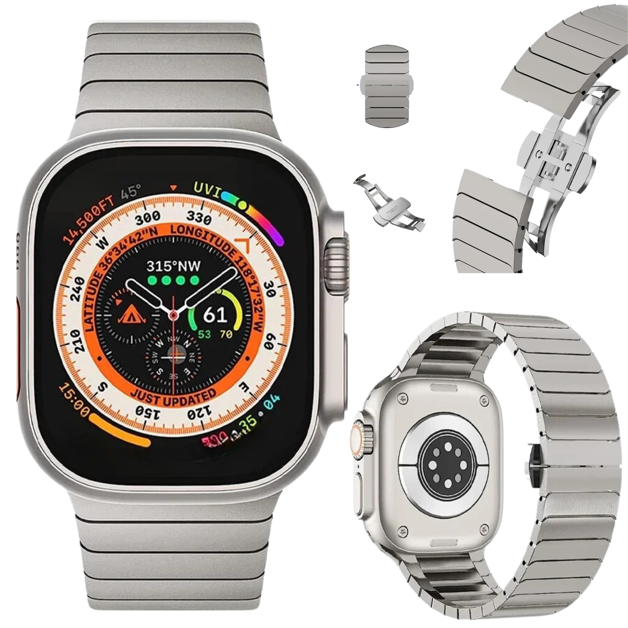 Titanium strap for Luxury Apple Watch 2 49mm 9 8 7 5 4 SE 6 