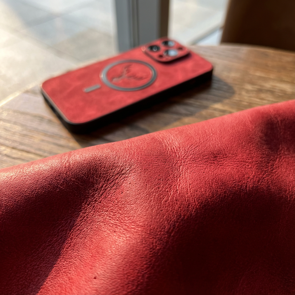 Luxus Hirschleder Apple iPhone Hülle | MagSafe Case mit Kameralinsenschutz, Magnetische Kabellose Stoßfeste Handyschutzhülle | Premium Sturzsicherer Bumper-Cover für iPhone 17/17 Air, 16/16e, 15, 14, 13 Pro Max Plus