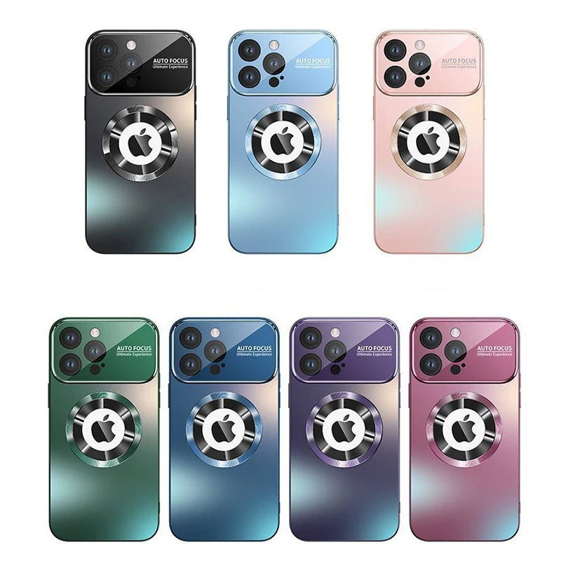 Luxus Matte Magnetische iPhone-Hülle mit Glaslinsen-Kameraschutz | Stoßfeste Tasche & MagSafe Case | Panzer-Schutzhülle für Apple iPhone 16/15/14/13/12 Pro Max Plus Mini | Handyhülle in limitierter Auflage