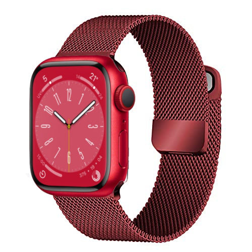 Milanese Loop Armband für Apple Watch Ultra 9 8 7 6 5 4 SE, 45mm 49mm 44mm 41mm 40mm | Premium Metall Magnetisches Armband, Doppelprofil für iWatch 3 42mm - Phone Heaven Zone