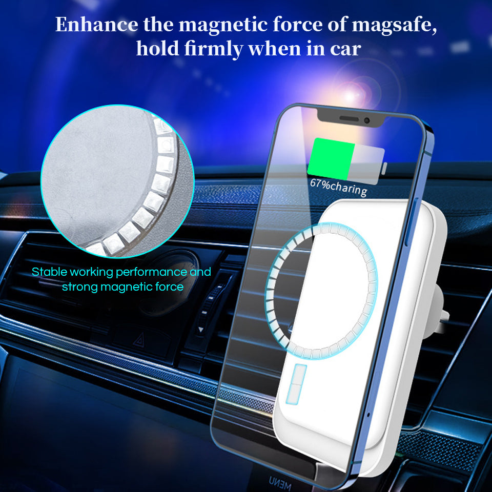 MagSafe Magnetic Wireless Charger | 20W Magnetic Fast Charging Pad for Smartphones, Apple iPhone, Samsung, iOS & Android - MagSafe iPhone Dock Station