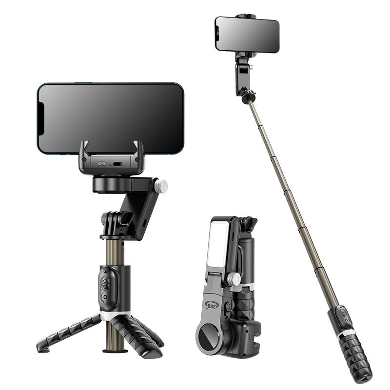 360° Rotating Gimbal Stabilizer, Selfie Stick & Tripod: High-Quality Accessory for Apple iPhone 16/15/14/13/12/11 Pro Max/Plus/Mini, Android, Samsung Smartphones, Apple iPhone, Samsung, iOS & Android | Live Photography