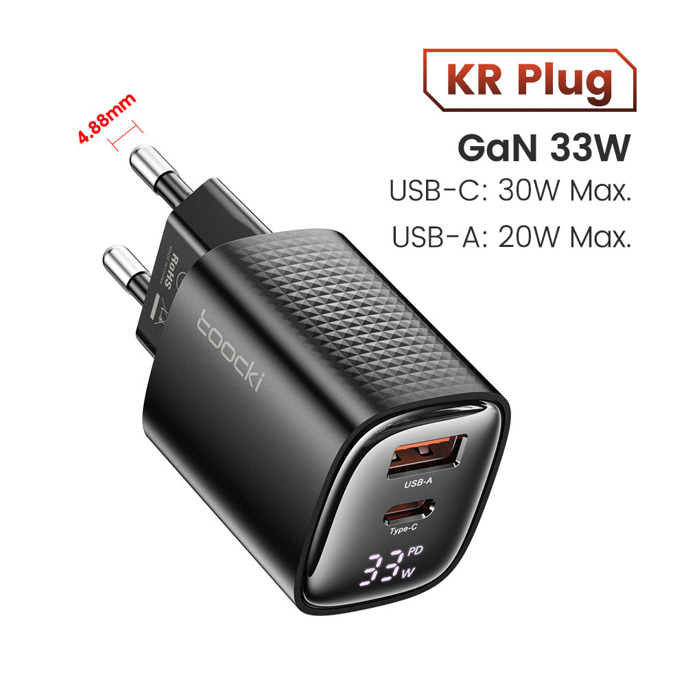 Premium Tech GaN USB Type C Charger 65W 45W PPS PD QC 4.0 | Fast Charger for Smartphones, Apple iPhone, Samsung, iOS & Android MacBook, Laptop, iPad, AirPods, Tablet, iOS,