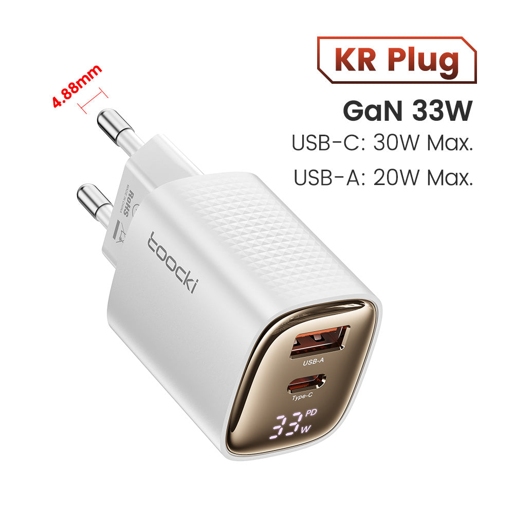 Premium Tech GaN USB Type C Charger 65W 45W PPS PD QC 4.0 | Fast Charger for Smartphones, Apple iPhone, Samsung, iOS & Android MacBook, Laptop, iPad, AirPods, Tablet, iOS,