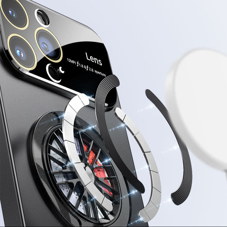 Premium Magnetisch rotierende Gyro-Stand-Handyhülle | MagSafe, Abdeckung, Apple iPhone 15/14/13/12/11 | faltbarer Halterung 